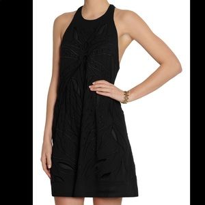 Iro “irene” embroidered crepe de chine black mini